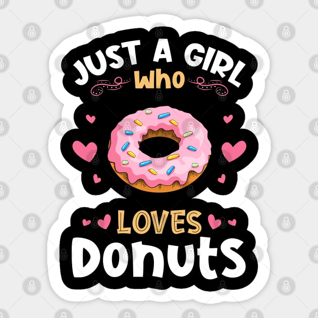 Just a Girl who Loves Donuts Gift Sticker by aneisha